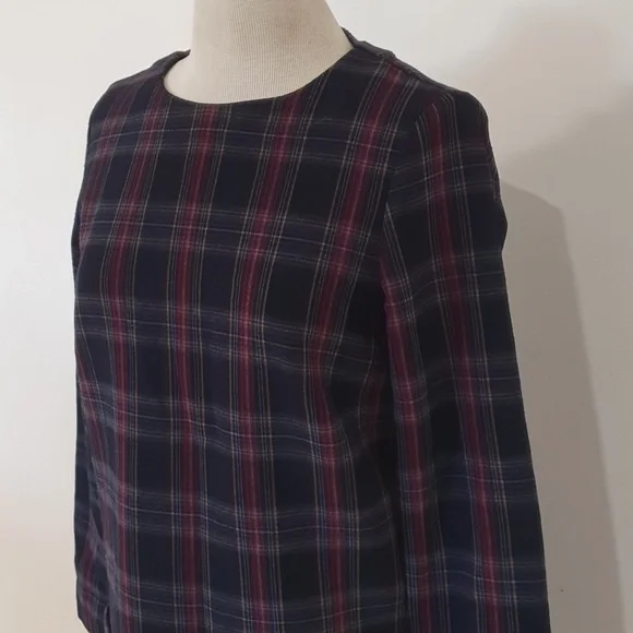 Mango Size M Tartan Long Sleeve Winter Dress Size 12 approx with Pockets - Picture 3 of 6
